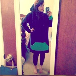 Green and Grey Thuggie - Oversized Hoodie